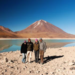 Laguna verde, im Hintergrund der Vulkan Licancabur