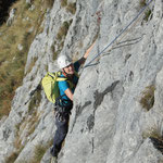 Gerti in der "Cirettissima", Hochtausing S-Wand