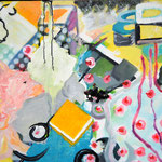 Bubble B 3, 80x60x3, Acryl, Strukturpaste auf Leinwand