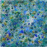 blue drops, on canvas, 40 x 40 cm, 2017