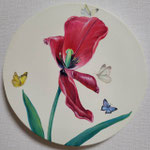 Present / 20㎝ circle canvas/2024