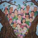 華の家系図　Flowery family tree/145.5×145.5cm/2014