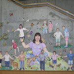 こんにちはこんにちはごっこ　Hello game/女子美術大学 1号館壁面/2010