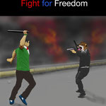 Fight for Freedom II 2012 Zeichnung mit Digitale Bildbearbeitung