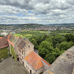 Blick auf Hammelburg vom Schloß Saaleck