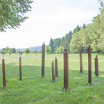 Groupe de sculptures en acier