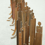 Groupe de sculptures en acier