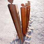 Groupe de sculptures en acier