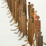 Groupe de sculptures en acier