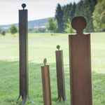 Groupe de sculptures en acier
