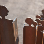 Groupe de sculptures en acier