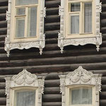 Holzhäuser in Tomsk