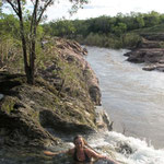 im Rockpool im Wasserfall