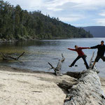 Lake St. Claire (australiens tiefster See 167m)/ Lake St. Claire (Australia's deepest lake 167m)