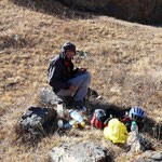 Et un petit pic-nic sardines-mayo dans le vent glacial !