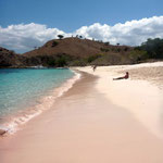 Pink  Beach on Komodo island