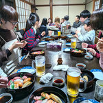藍住町の馴染の鮨屋で子供たちと早春を彩る鮨をいただきました。　　　　　・早春を祝ひ家族で旬の鮨(和良)
