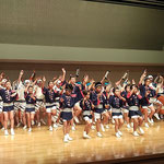 徳島市のシビックセンターのさくらホールで阿波踊を見ました。　　　　・町挙げて踊り込みたる阿波踊(和良)