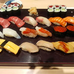 羽田空港では馴染の鮨屋で美味しいお鮨をいただきました。　　　　　　　・冬旅の羽田の鮨の旨かりし(和良)