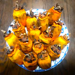 我が家の手作りの吊し柿は美味しいと子供たちから評判でした。　　　　・手作りはやはり旨しと吊し柿(和良)