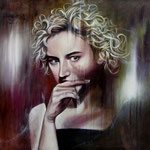 Julia Garner   70 cm x 70 cm   Öl auf Leinwand