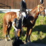 Siegerteam im Jump and Run - Jennifer Schumacher auf Aguardiente und Melinda Baulig mit Hund Luna
