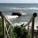 Treppenabgang zum Strand in Sassnitz