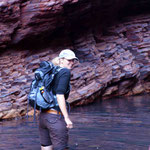 und dann gehts los: Durchs Wasser,