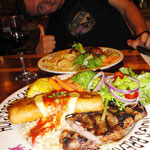 und für Isi Steak, Burrito und Wasser