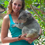 Außerdem bekommen wir einen Koala auf den Arm gesetzt