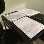 Piano terra: Hannes Egger, "I would prefer not to", 2019, cartone, stampa su felpa, acrilico su carta, penna su carta, lettera, buste, fotocopie, penna, ph. LATO