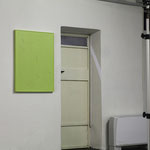 Claudio Corfone, "Aghi di pino", 2019, idropittura e pastello su tavola, ph. Luca Scarabelli
