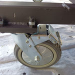 Kon-Tiki 'Rolls' V3 - 8" heavy duty 1000kg load caster wheel bolted on (for easy upgrading) to the tipping cradle