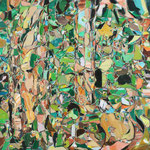 「垂直とアラベスク」2011年　130cmx162cm  oil on canvas