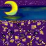 東京の夜景 /2002年デジタル画
