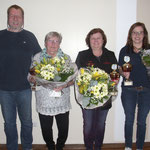 Sieger Damen v.l.n.r.: 2. Isa Pundsack | 1. Rosita Rodehüser | 3. Karola Knese