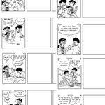 Débuts de strips à compléter pour un atelier BD-sciences (Association Stimuli, collège François Villon - Paris 14e)