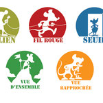 Logos pour une brochure d'activités, pour le Centre Paris Lecture
