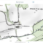 Possesse cadastre - Lieu-dit La Ferme de Monthiers - Géoportail