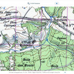 Possesse carte de 1950 - Lieu-dit La Ferme de Monthiers - Géoportail