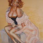 103 -Pin up des années 50 - pastels 2017 - dimensions 50x65 - non encadré