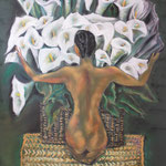 113 - le bouquet d'aromes - pastels 2017 - papier card - dimensions 50x65 - non encadré - d'après une oeuvre de Diego Rivera 