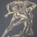 18 - passion dévorante - pastels 2013 (d'après une oeuvre de William Bouquereau 1850 et aussi inspiré de la Divine Comédie de Dante)
