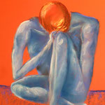 136 - l'homme non structuré - pastels septembre 2018 - dimensions 50x65 - non encadré