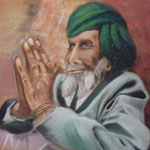 120 - L'afghan - pastels 2018 - dimensions 50x65 - non encadré