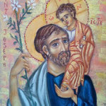 176 - Saint Joseph et le Christ enfant - décembre 2021 - dimensions 30x40 - non encadré