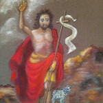 170 - Saint Jean Baptiste le précurseur - pastel avril 2021 - dimensions 40x50 - non encadré - vendu