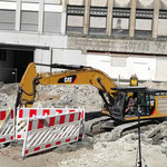 Baustellenlärmmessung der Lärmbelastung der Baustelle HIGHLINES in der Innenstadt Frankfurt