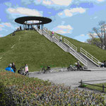 Denkmal für Otto Lilienthal in Berlin-Lichterfelde am von ihm genutzten "Fliegeberg"