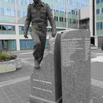 Denkmal für Joachim H. Rönneberg in Tromsö, der am 27.2. 1943 als Partisan die Sabotageaktion gegen die dedutsche Schwerwasserfabrik Vemork-one leitete